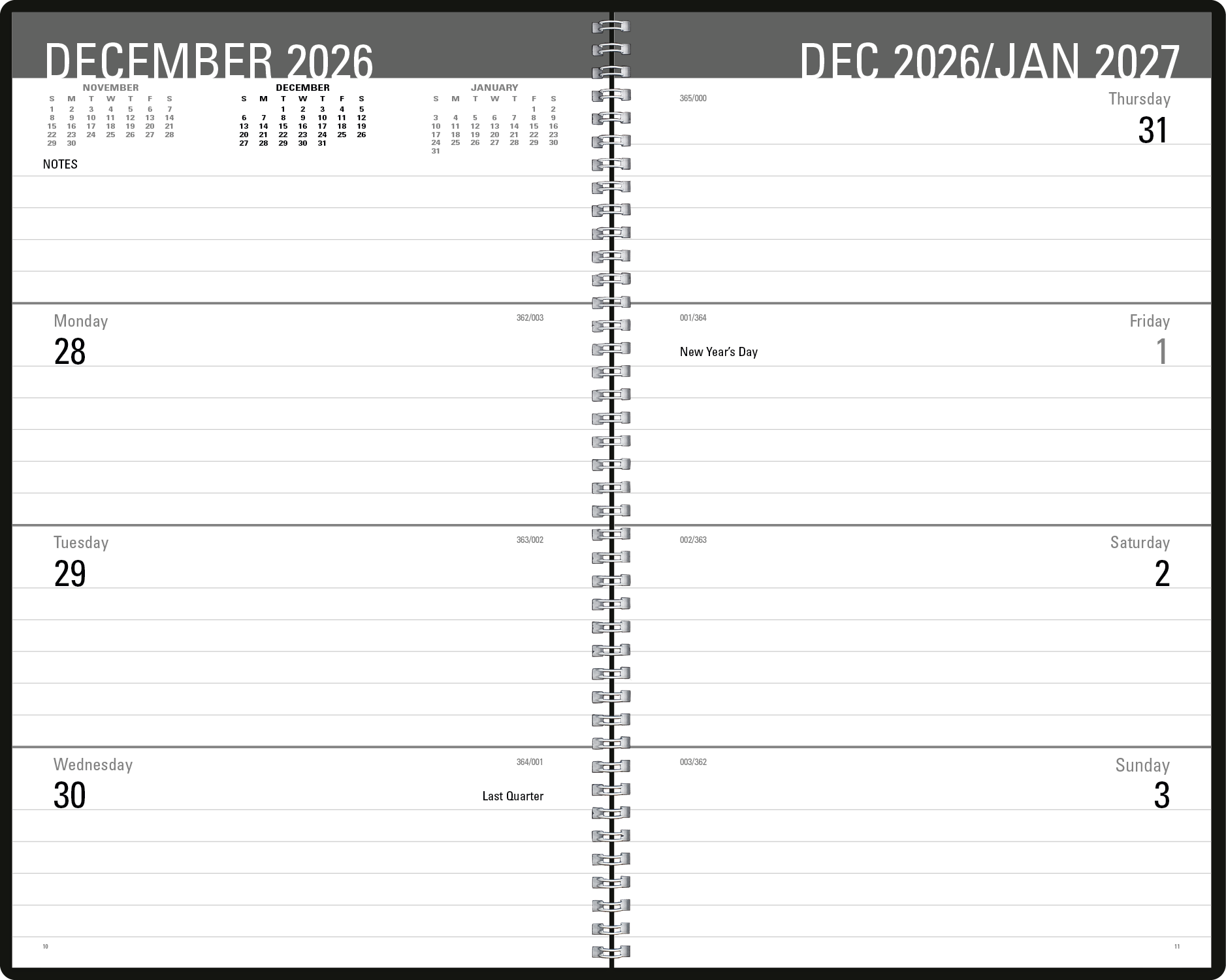 Triumph® Calendars Classic Weekly Desk Planner 41
