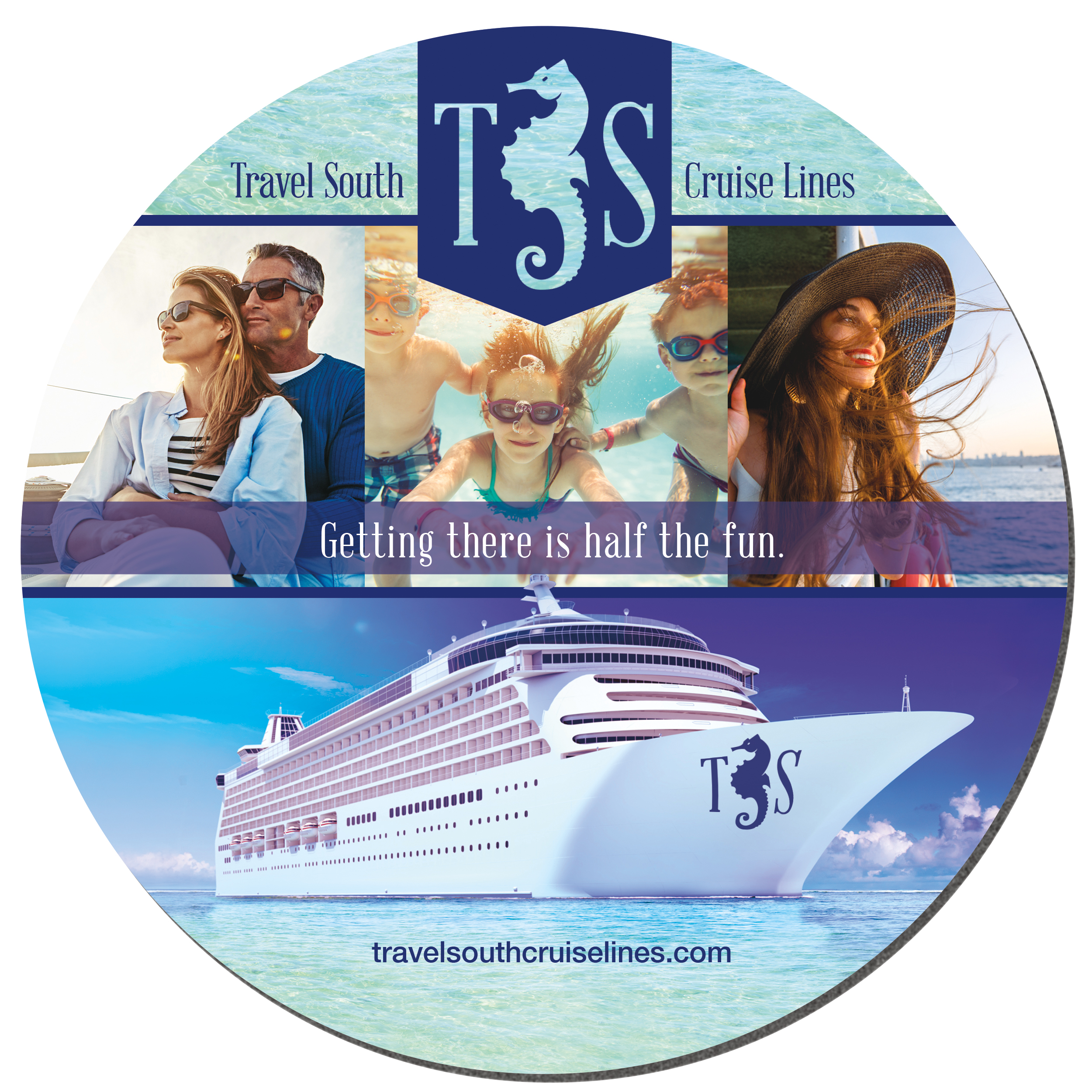 Good Value™ 1/16" Fabric Surface Mouse Pad (8" Round) 1