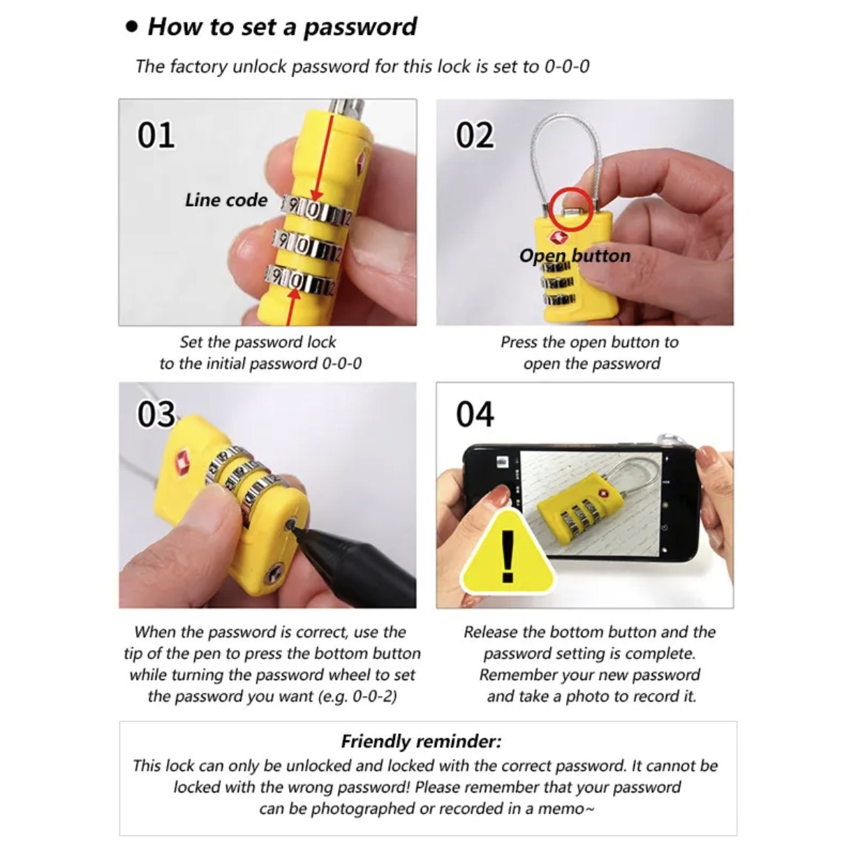 Combination Luggage Lock 3