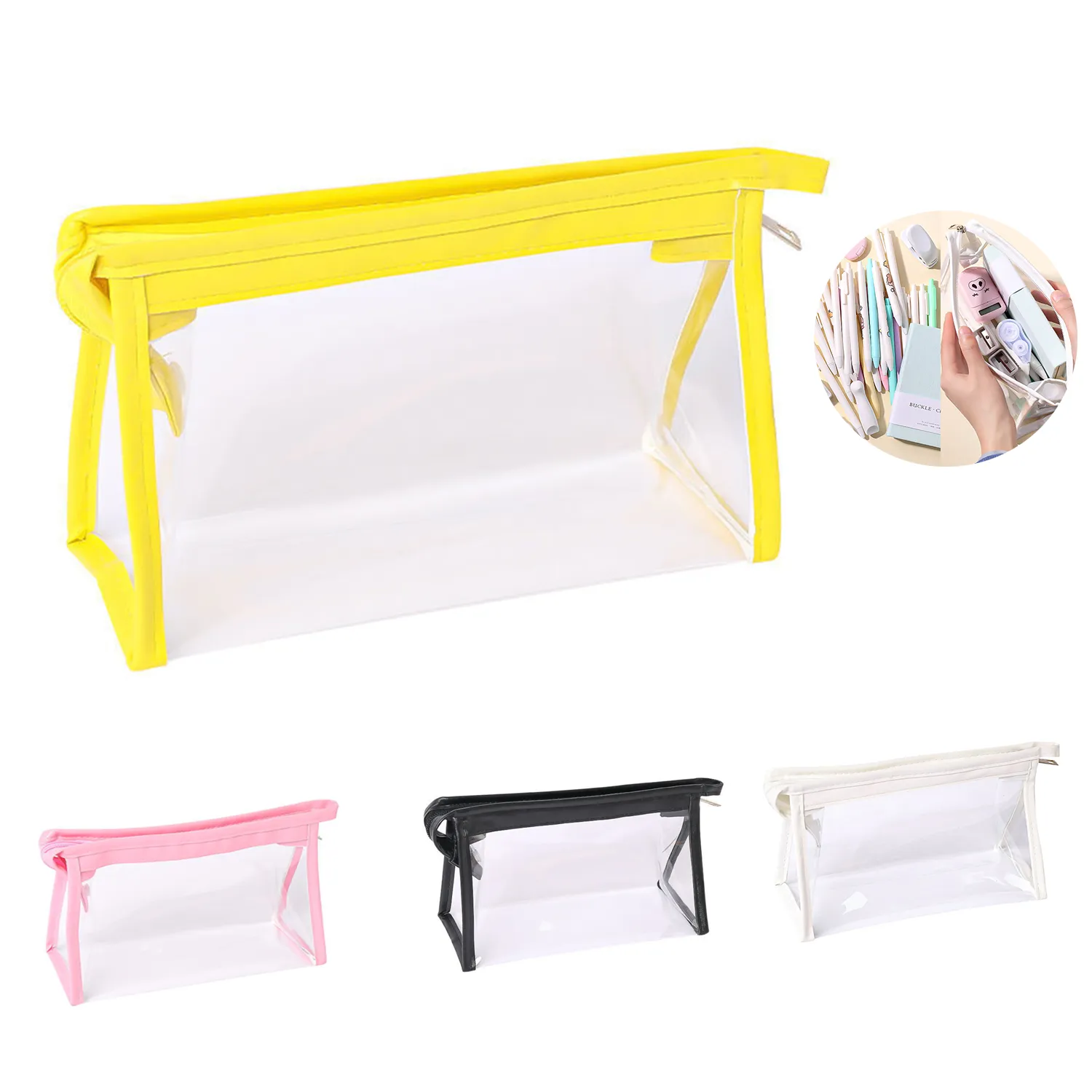 PVC Transparent Large Capacity Pencil Bag 5