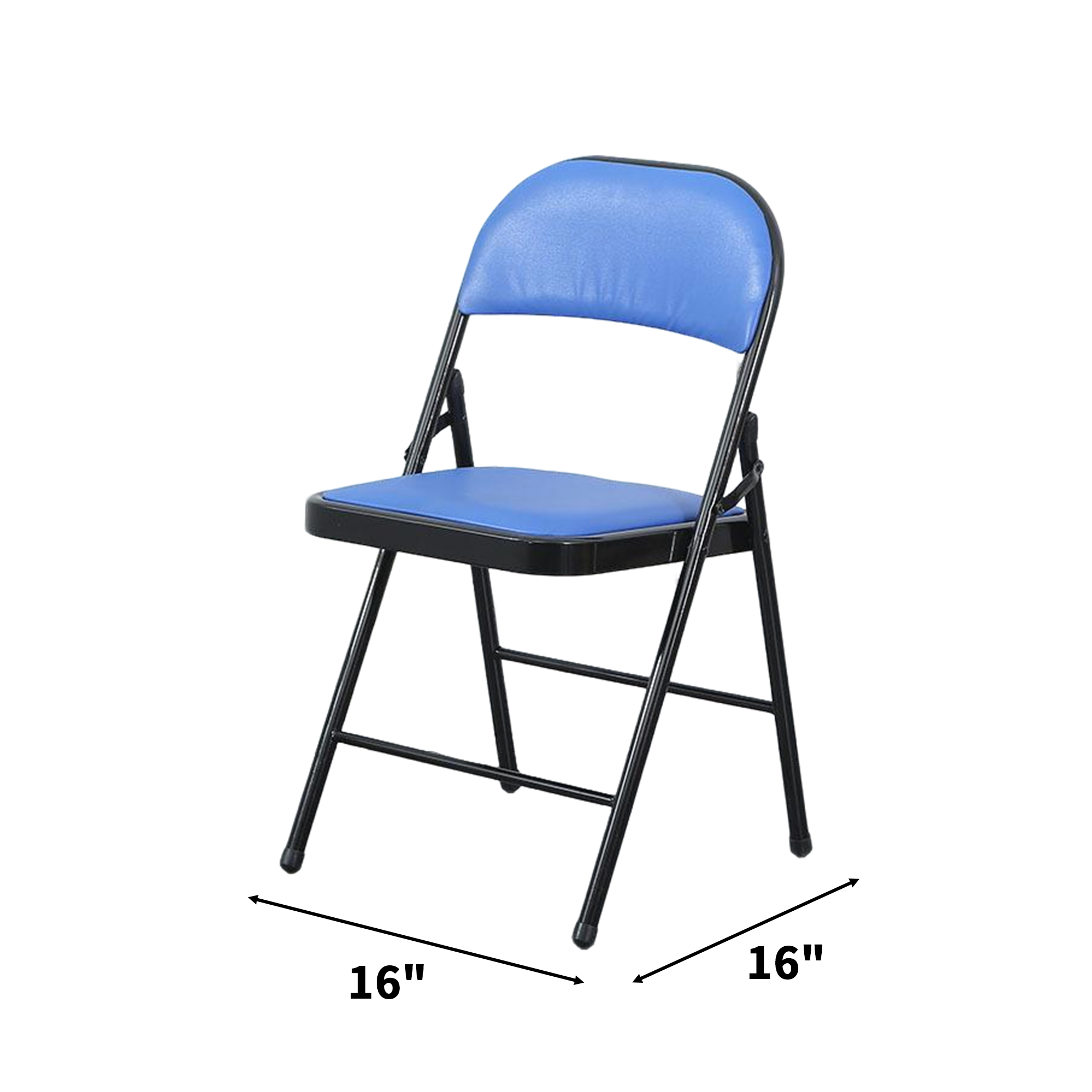 Foldable Iron Chair With PVC Leather Cushion 5