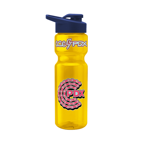 Blazer 28oz Transparent Bike Bottle w/Drink-thru Lid 2509
