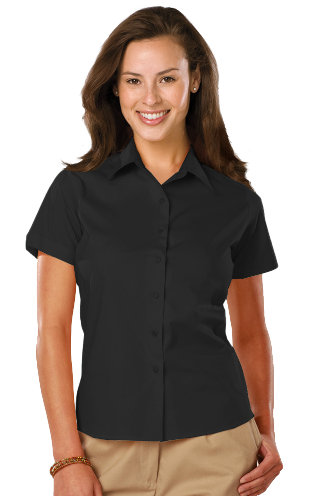 Ladies' Short-Sleeve Stretch Poplin Shirt 13