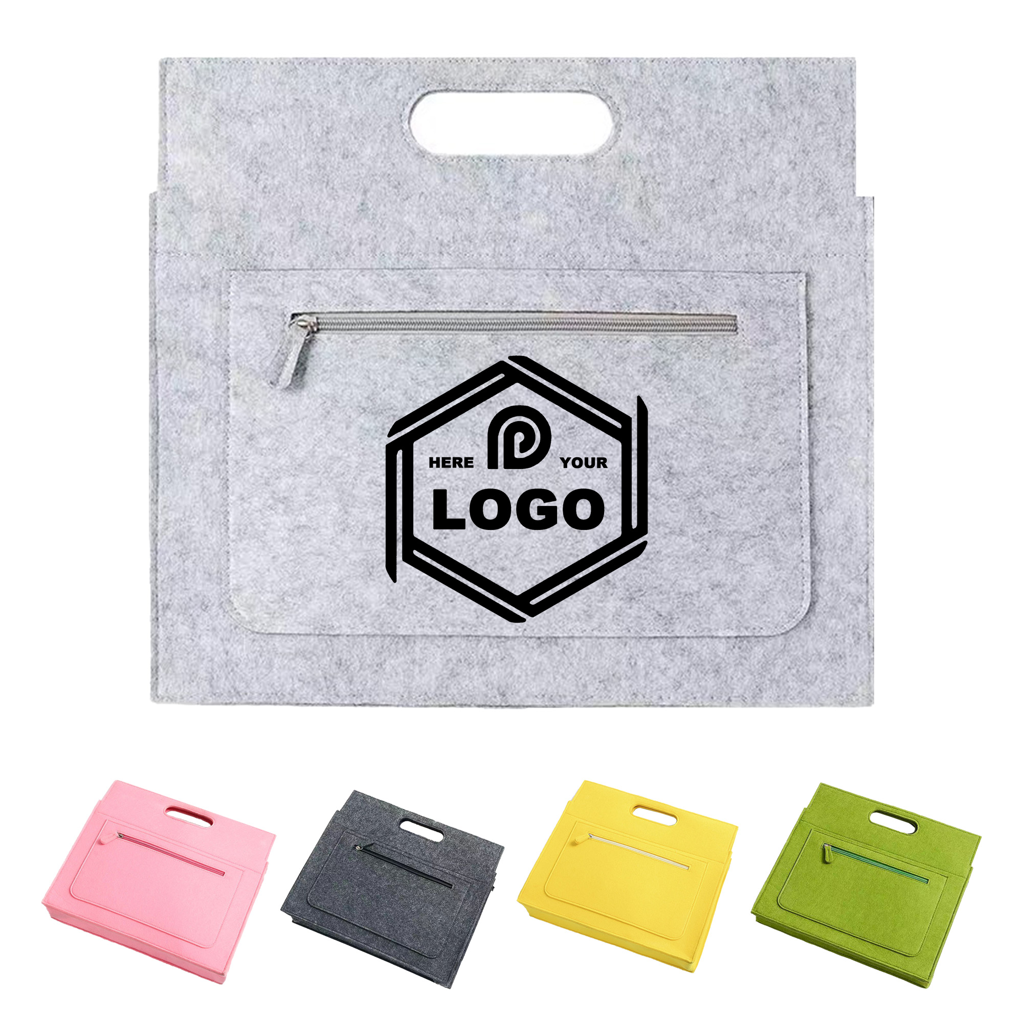 Felt Document Tote Bag, custom tote bag with logo imprint 2