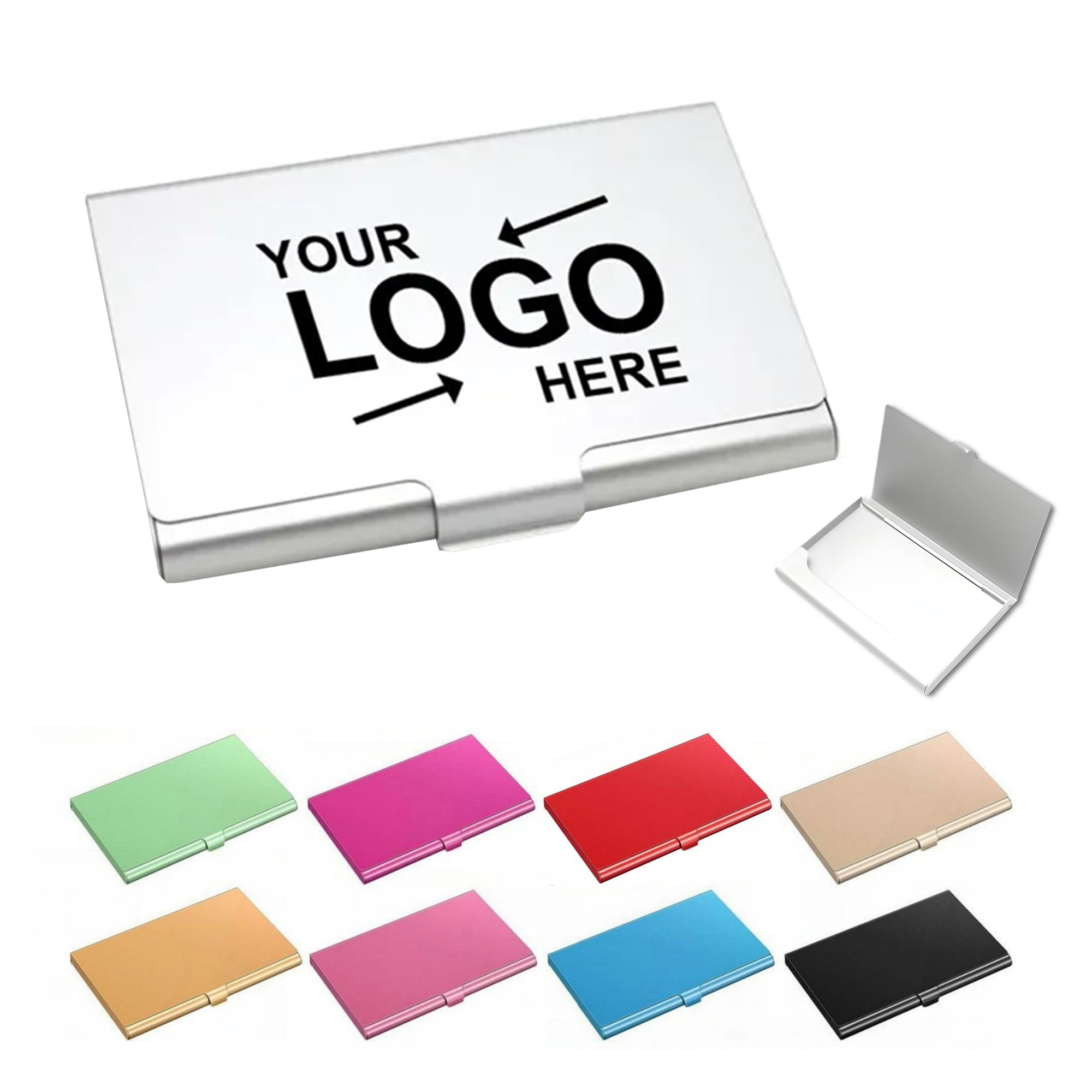 Aluminum Alloy Business Card Holder Case Pocket Storage Box 8