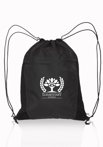 Mesh Accent Drawstring Backpacks 7