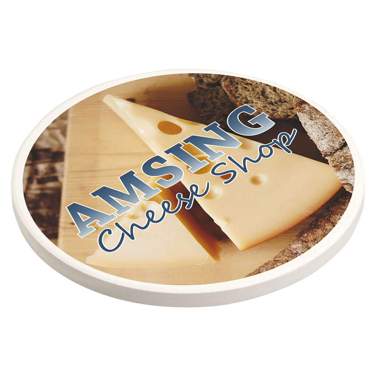 Cobblestone Absorbent Coaster with Cork Base 2