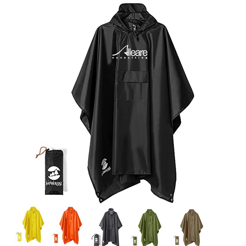 Rain Poncho, Raincoat Jacket For Adults With Closure bag 3