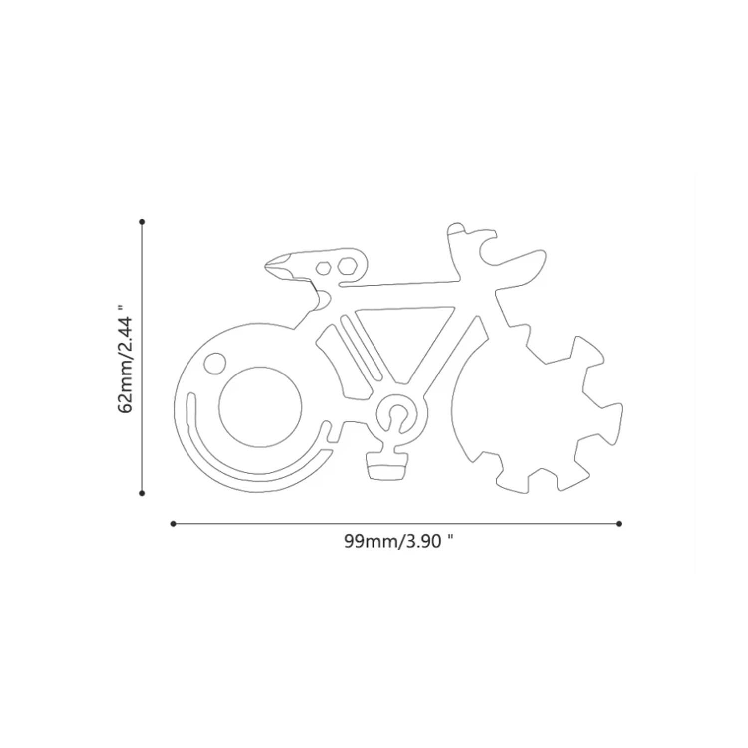 Bike Shaped Multi Functional Tool w/ Mirror 10