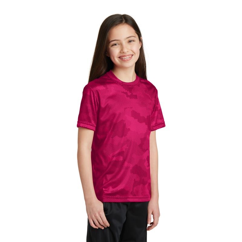 Sport-Tek Youth CamoHex Tee. 54