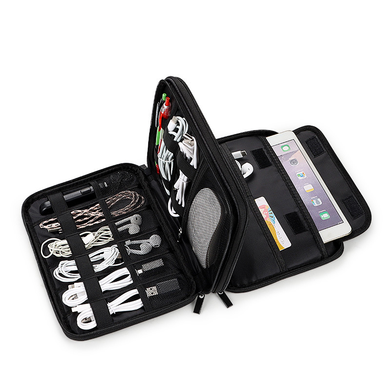 Waterproof Double-Layer Travel Cable Organizer Bag Electronic Accessories 5