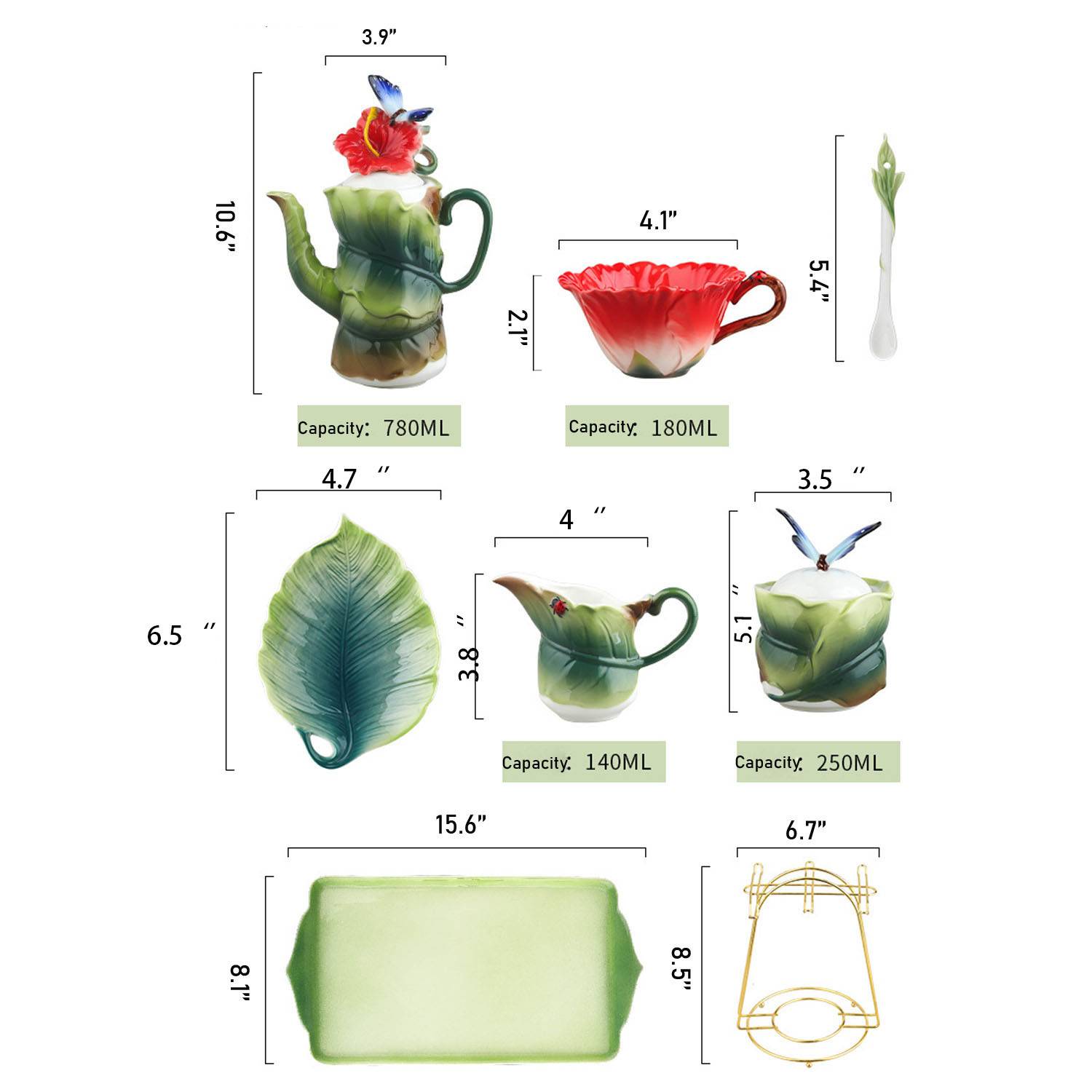 Hibiscus flower Coffee Cup Set 2