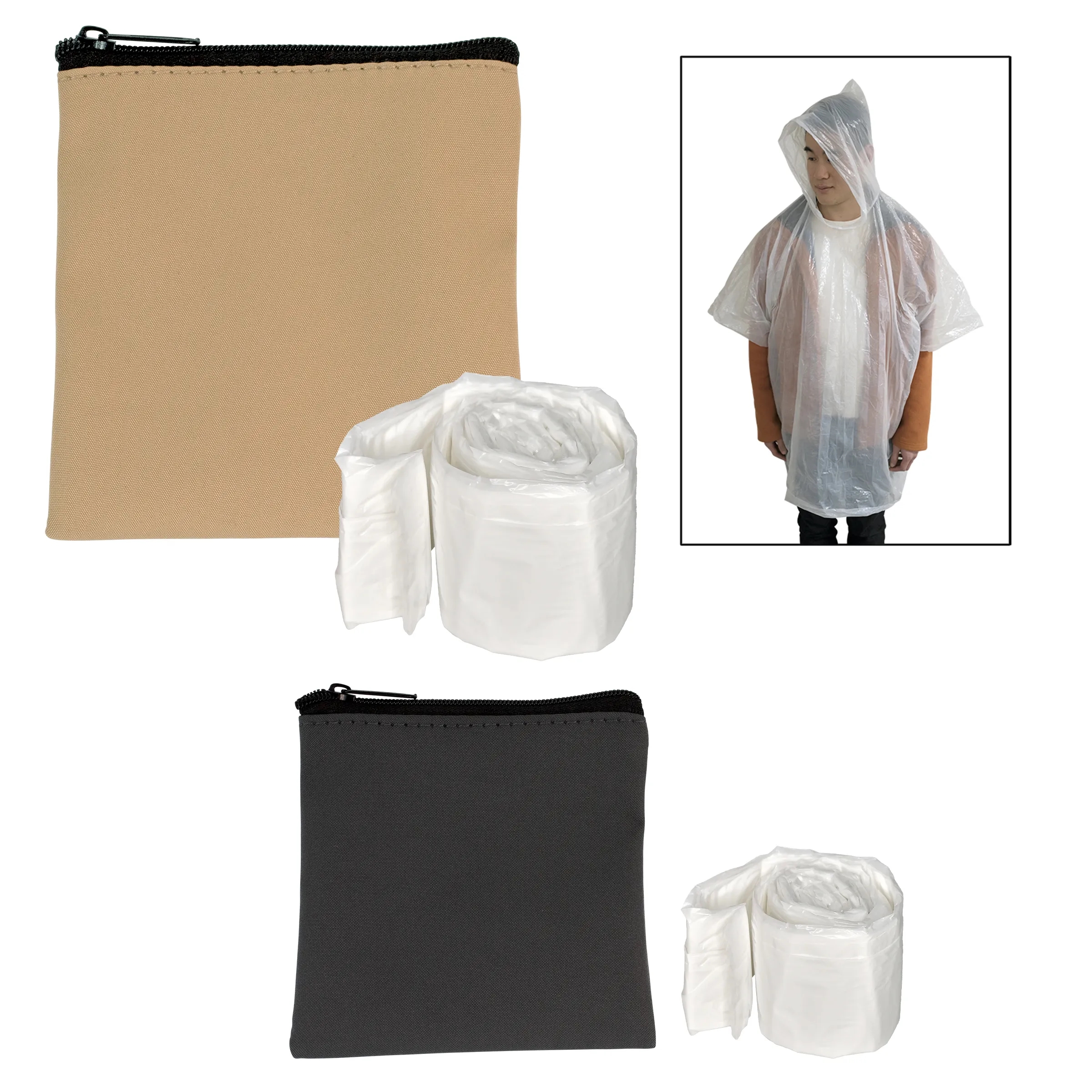 Executive Recycled Pouch & Poncho Set 4