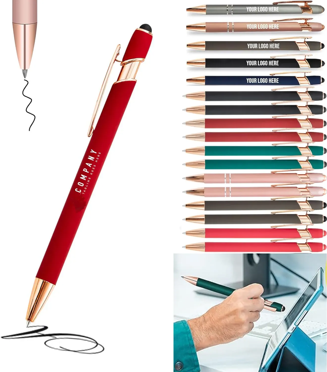 Aluminum Pen w/ Stylus 3
