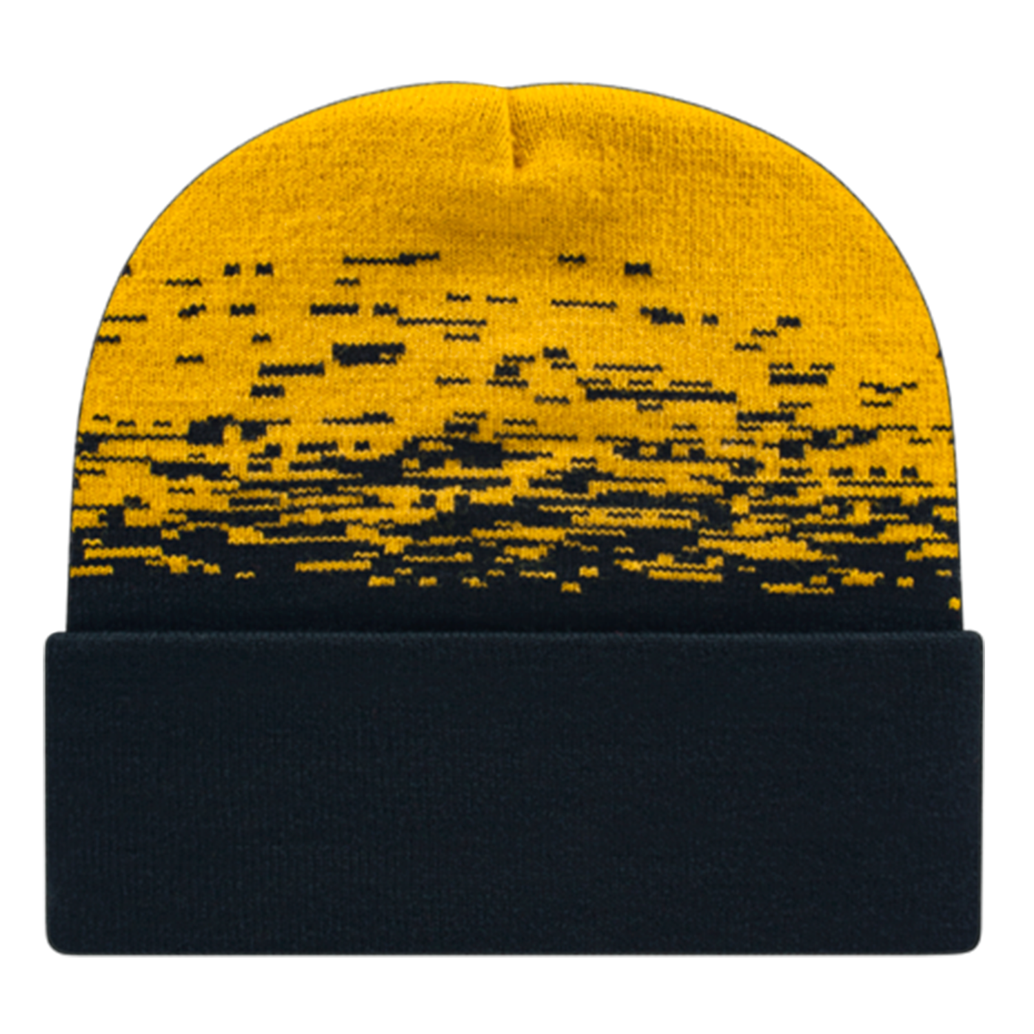 C A Static Pattern Knit Cap With Cuff 33