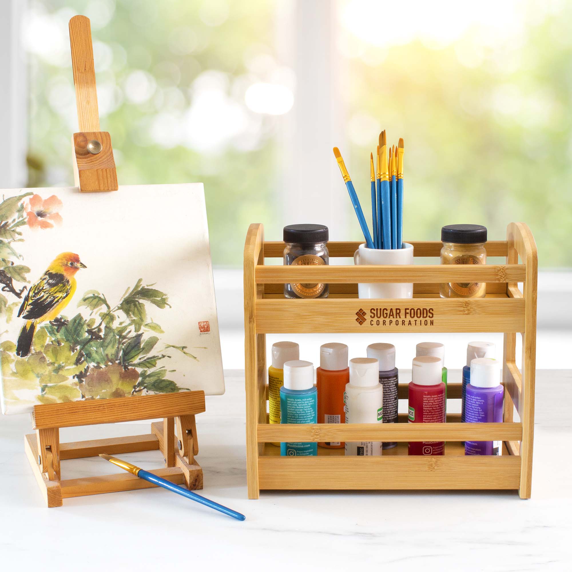 Bamboo 2-Tier Spice Caddy 4