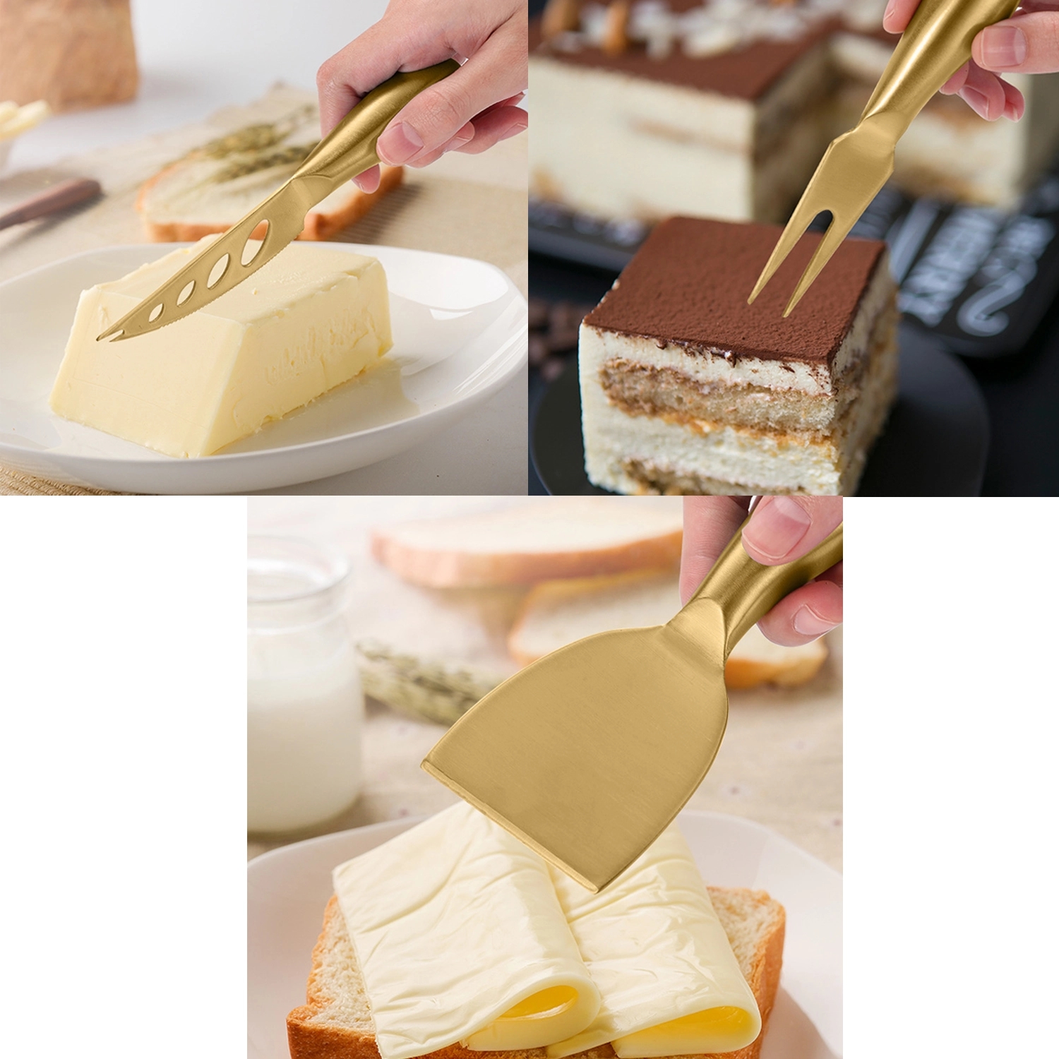 Stainless Steel Cheese Knives Set 5