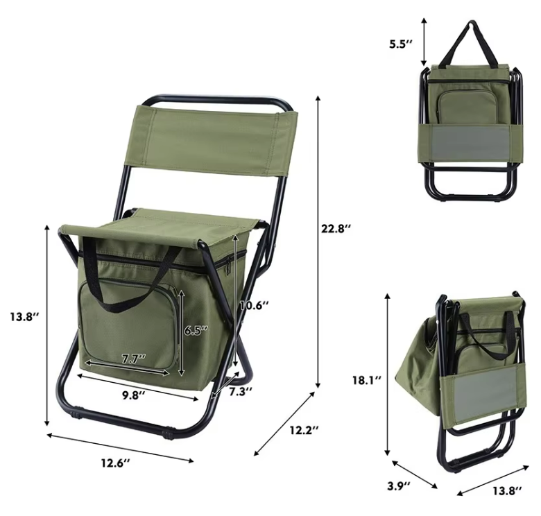 Fishing Cooler Chairs with Backrest 2