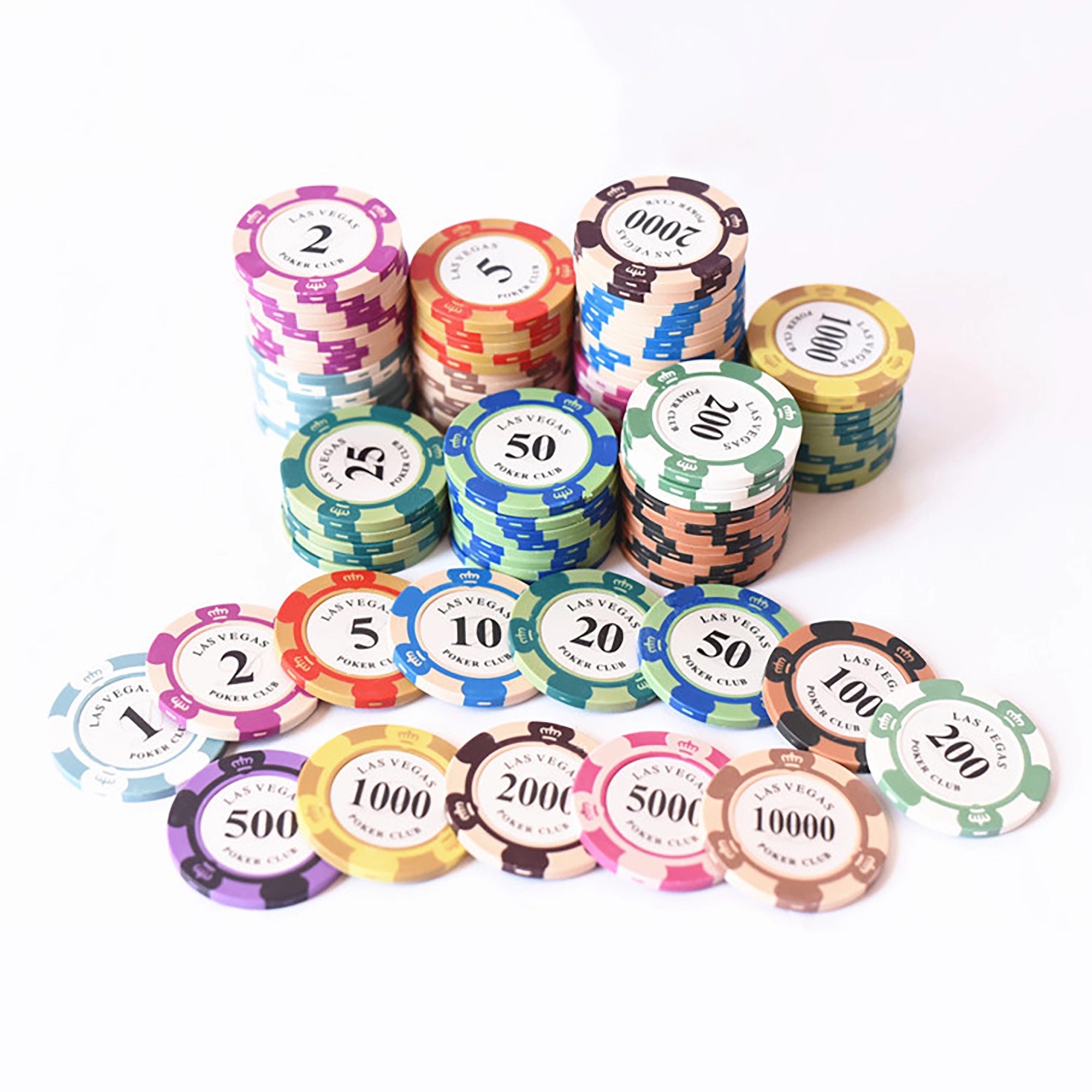 MOQ 50pcs 13.5g Professional Customized Clay Poker Chip 24