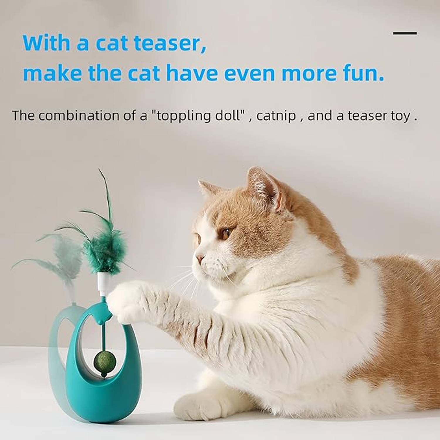 Interactive Fun Feather Tumbler Toy for Pets Play 5