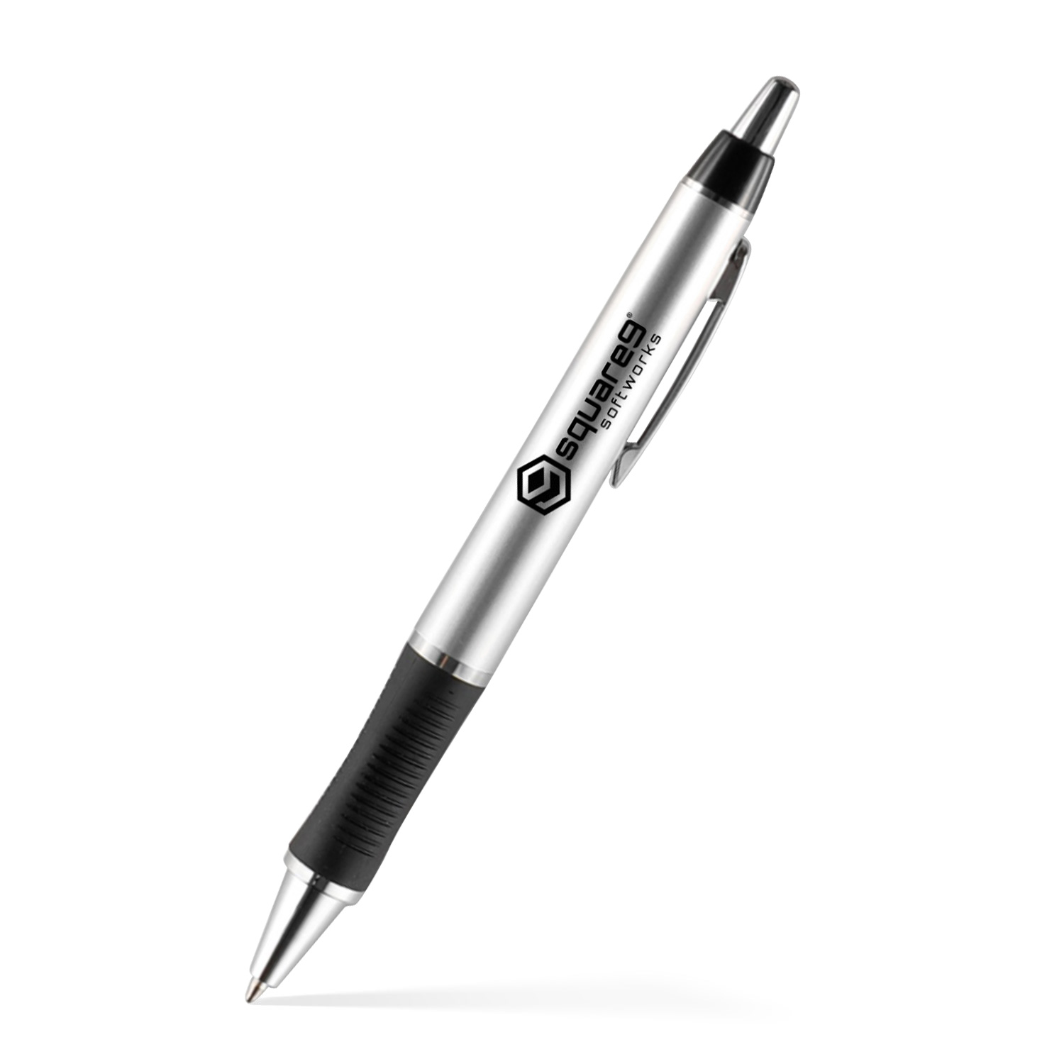 Barton Click Pen - Silver Accents