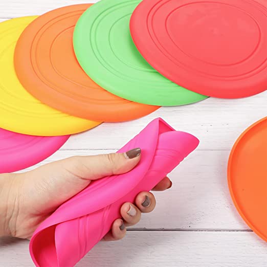 Non-Slip Silicone Flying Saucer/Discs Resistant Chew Dog/Pet/Puppy Toy 6