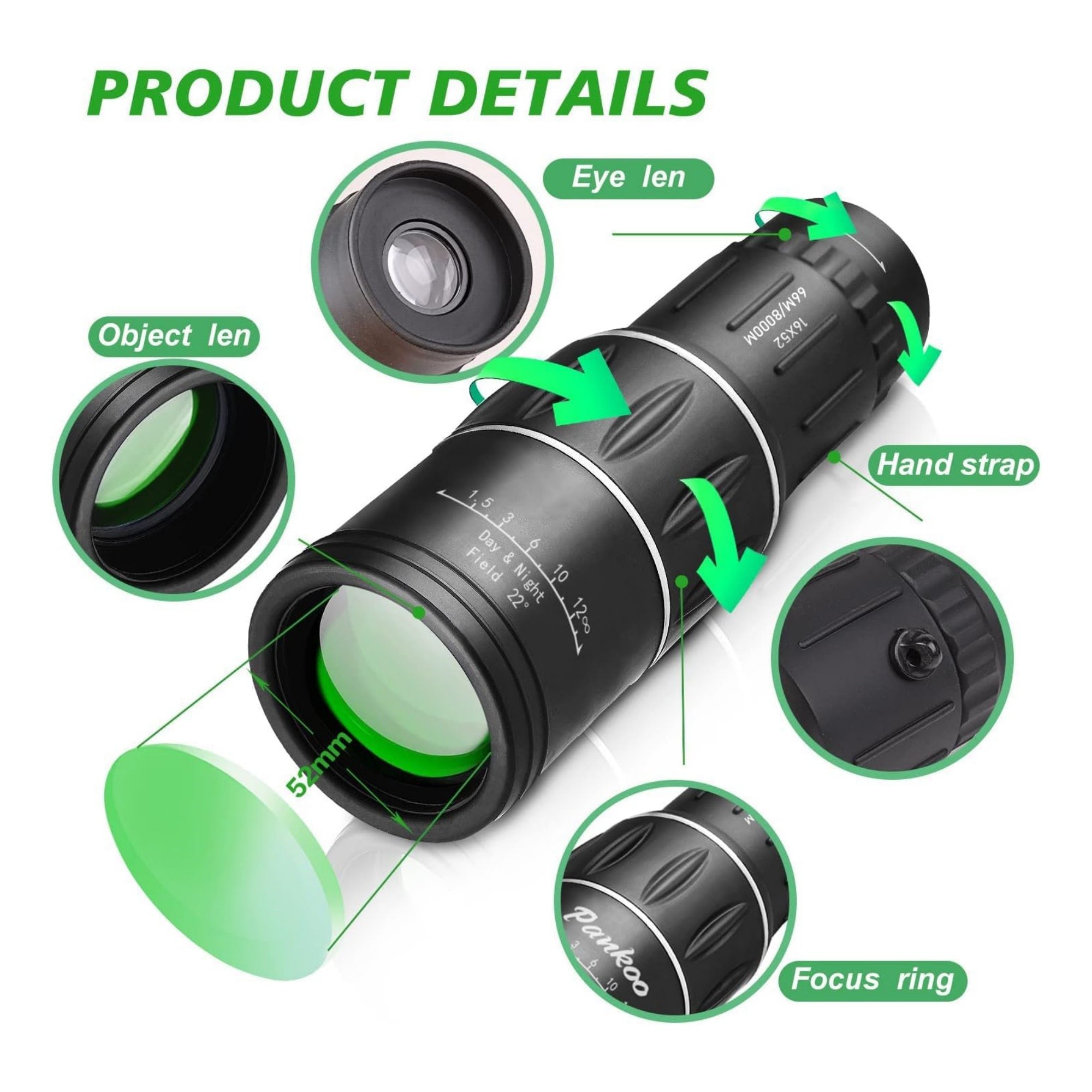 16X52 Mini Monocular Telescope 5