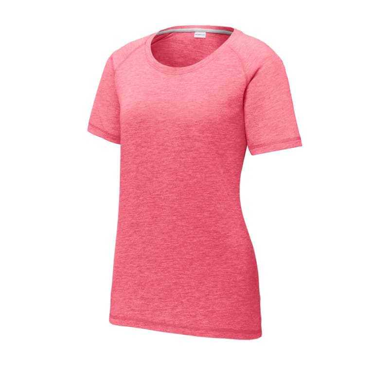 Sport-Tek Women's PosiCharge Tri-Blend Wicking Scoop Neck Raglan Tee. 5