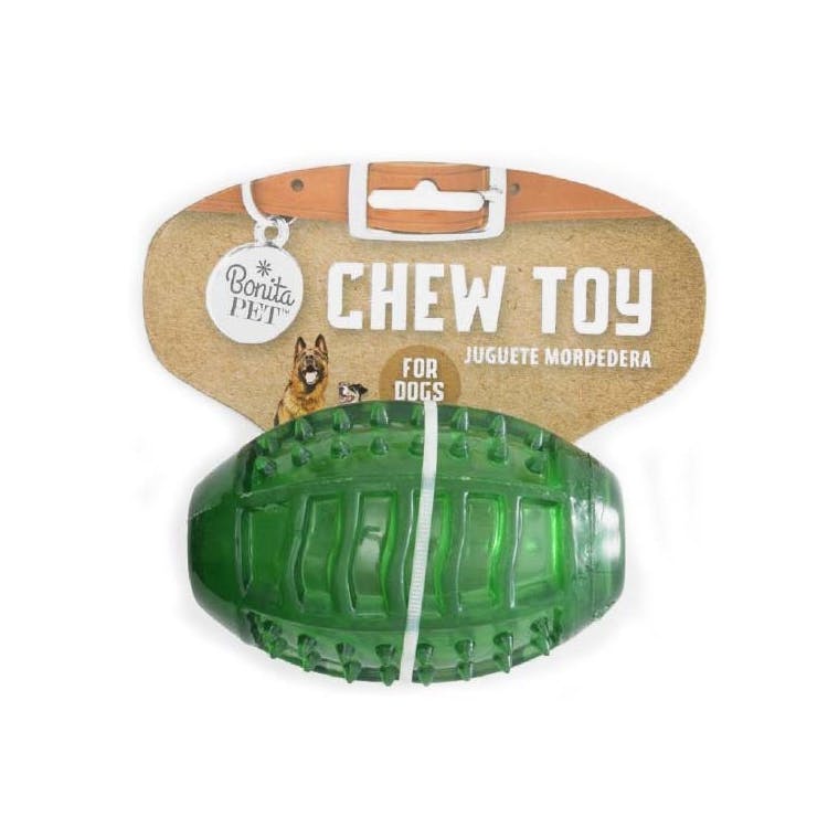 Football Chew Toys - Green 4" 1