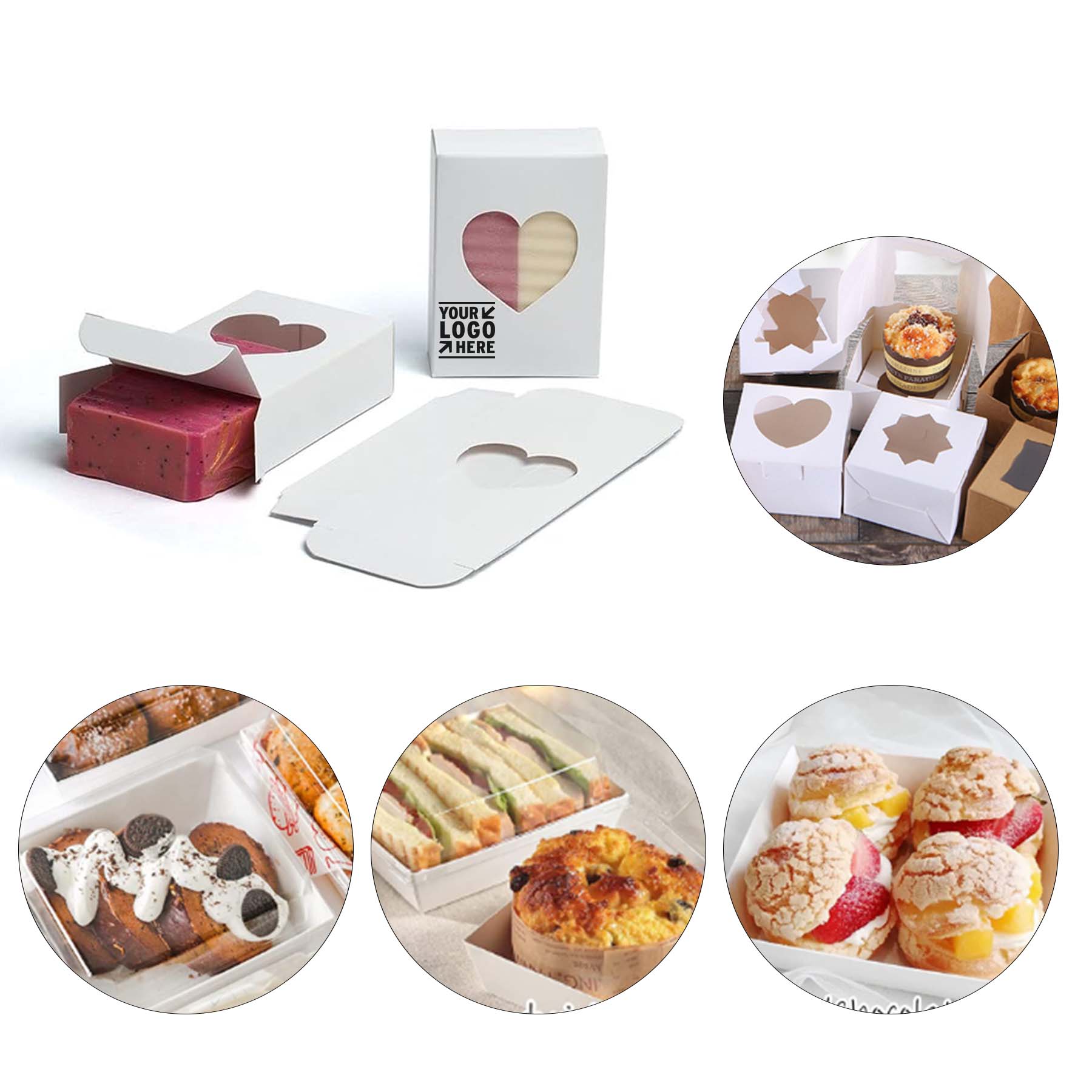 Homemade Kraft Paper Heart Window Soap Packaging Box