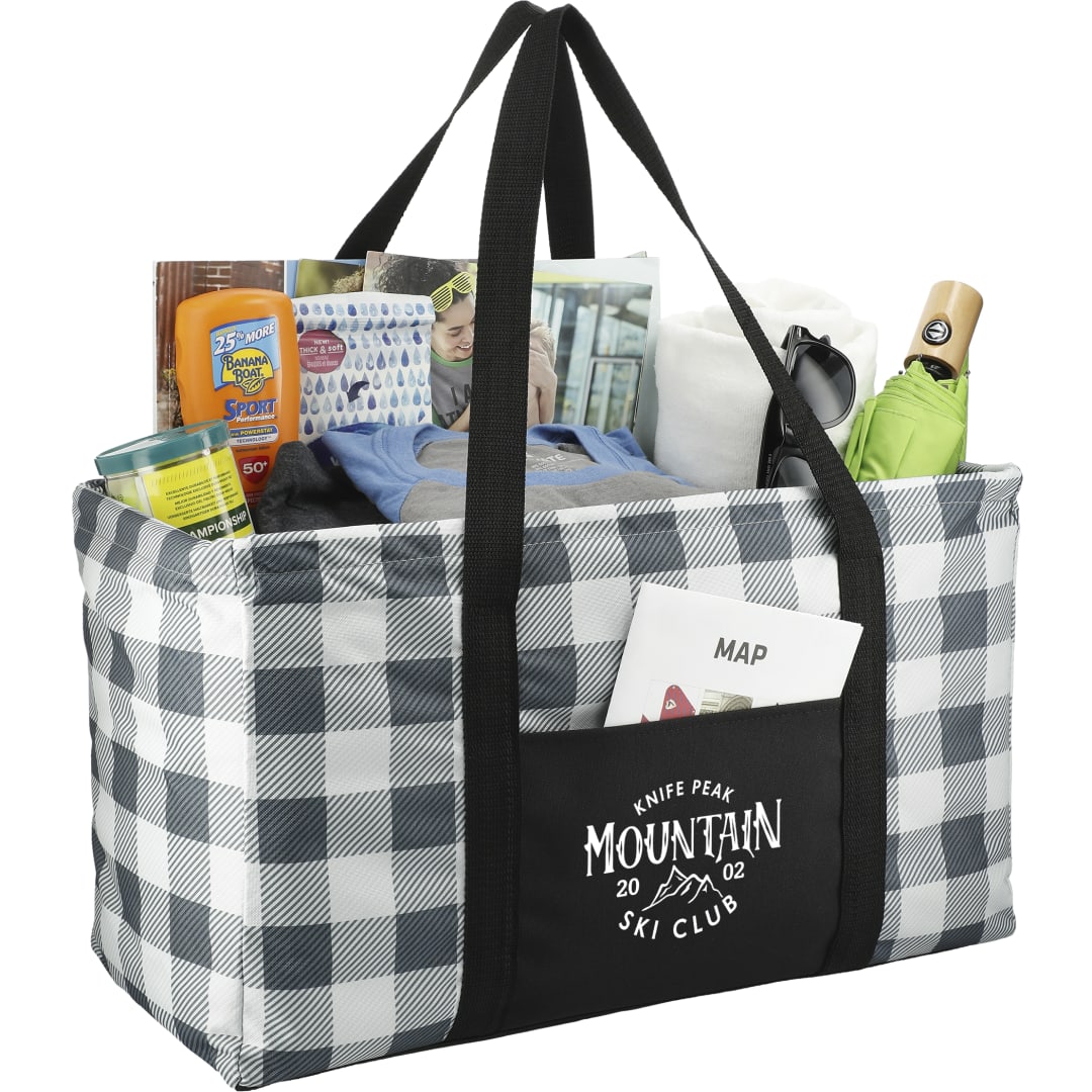 Buffalo Plaid Utility Tote 18