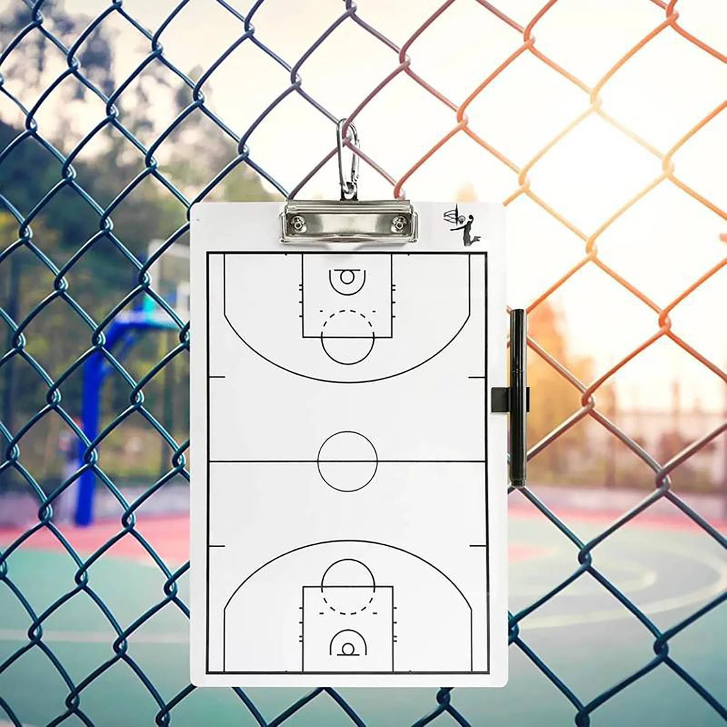 Double-Sided Dry Erase Basketball Coach Clipboard 3