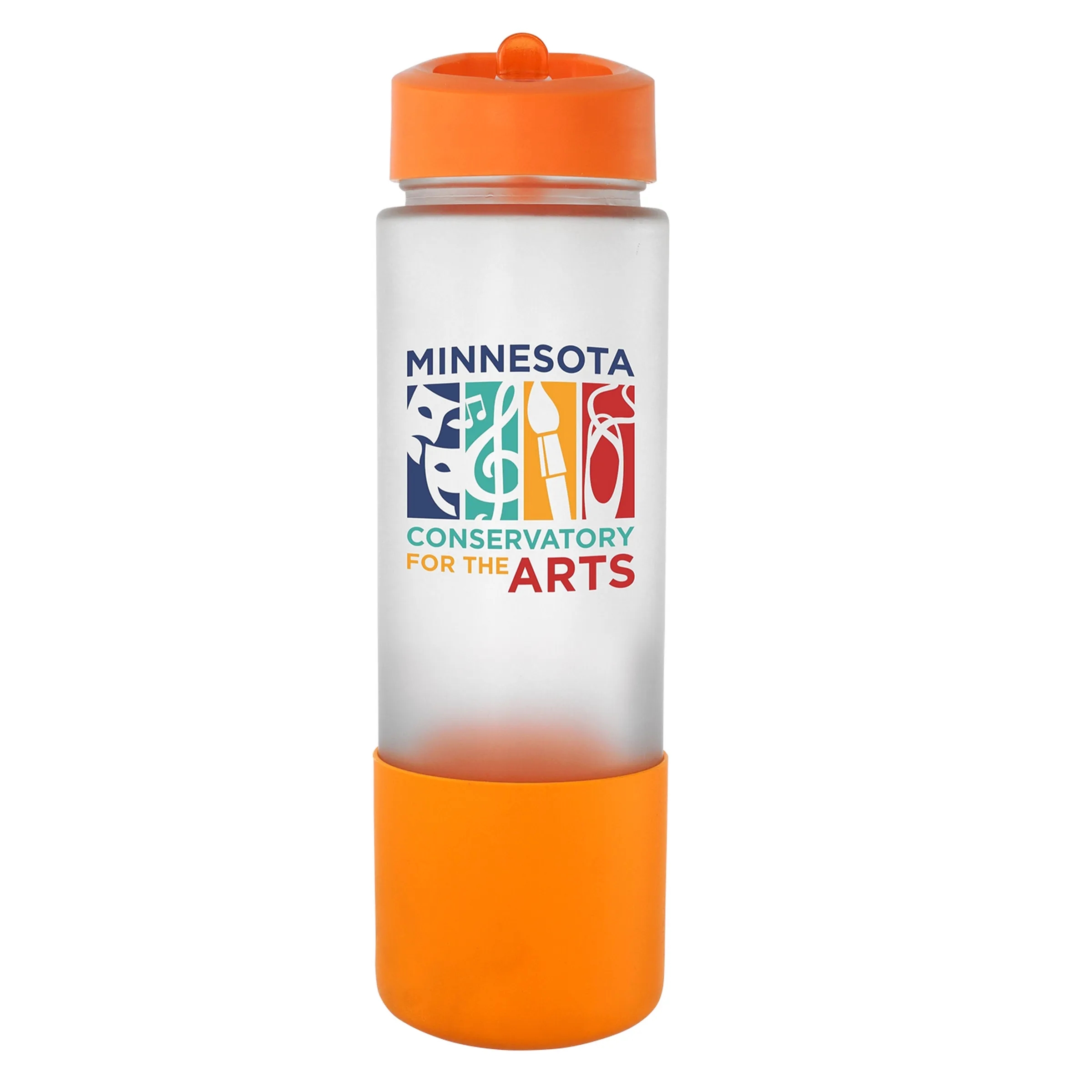 Pop Up 22 oz. Full Color Frosted Glass Grip Bottle 4