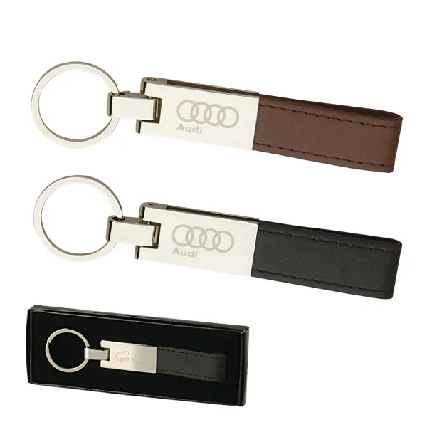 Leather And Silver Keyring 4