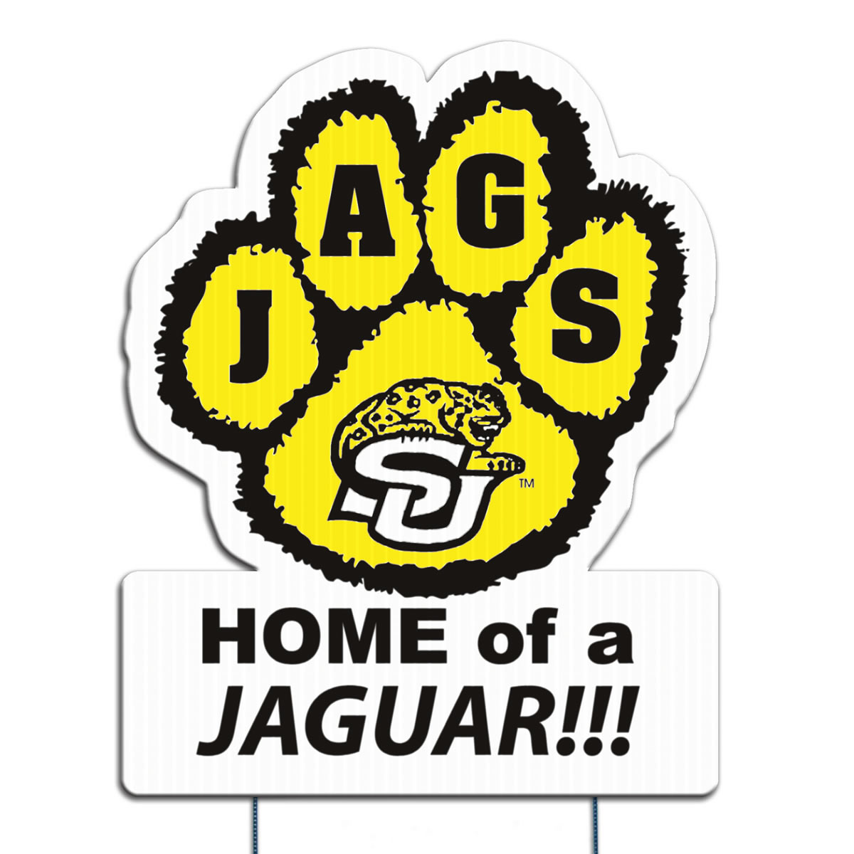 Paw and Nameplate Yard Sign, Screen Printed 1