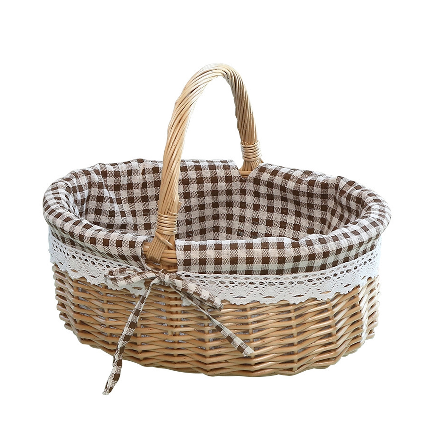 Rattan Picnic Basket With Handle 3