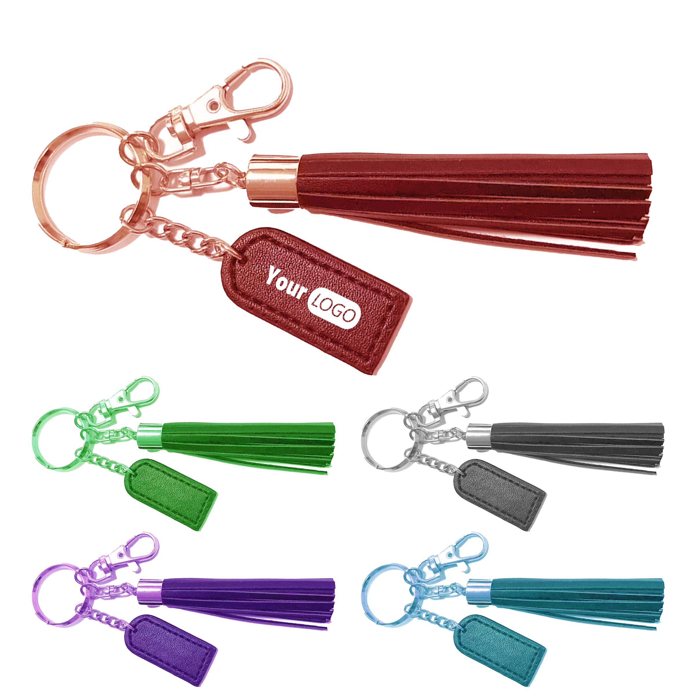 Polyurethane Personalized Tassel Key Ring 3