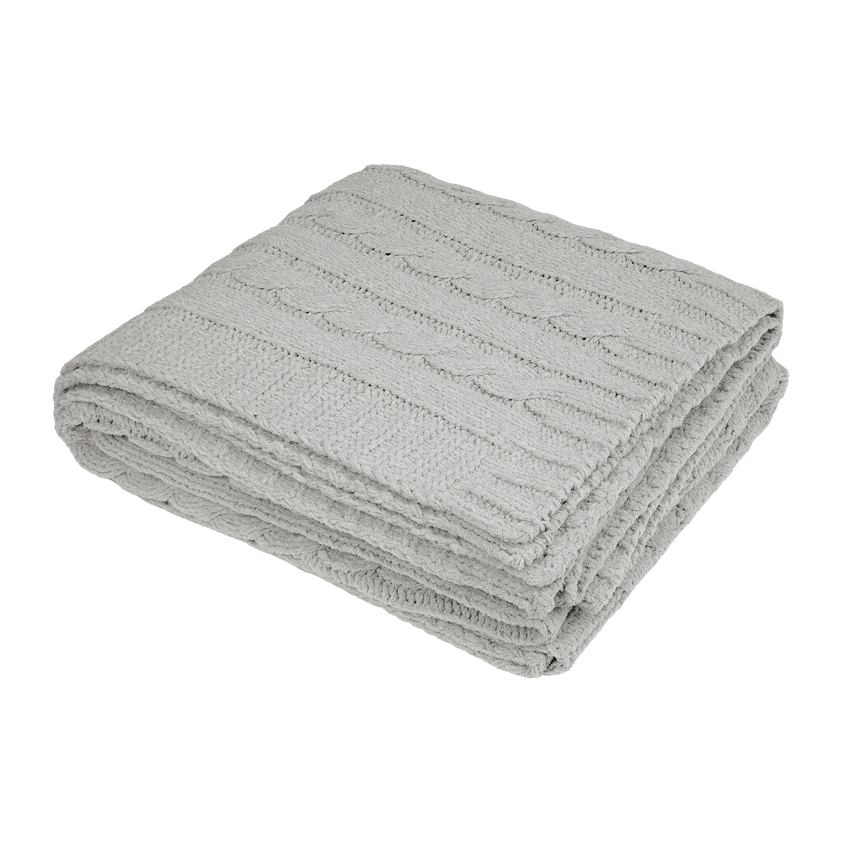 Cable Knit rPET Chenille Blanket 7