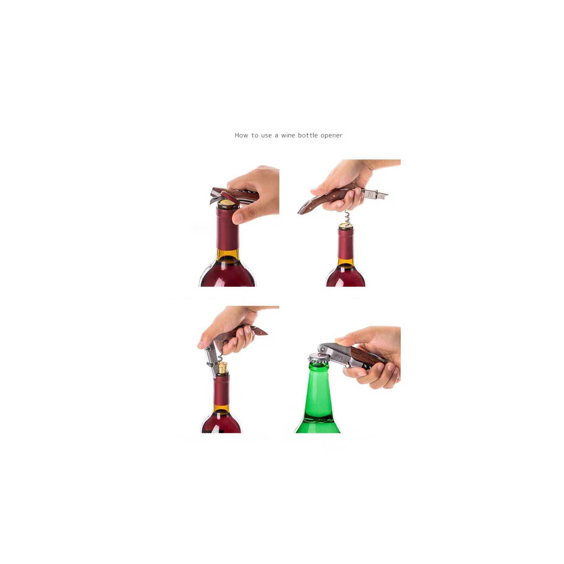 3-In-1 Stainless Steel Wine Bottle Opener 4