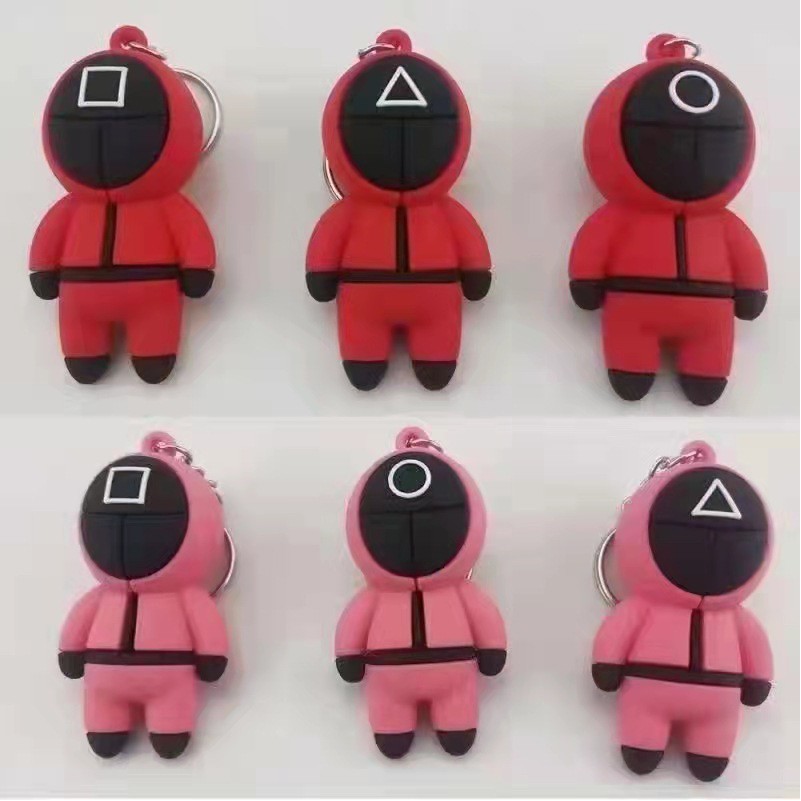 Squid Game Korean TV Show Masked Man Supervisor Keychain Decorations 2