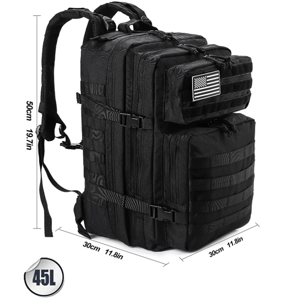 Custom Large Hiking Molle 3 Day military Tactical Backpack 4