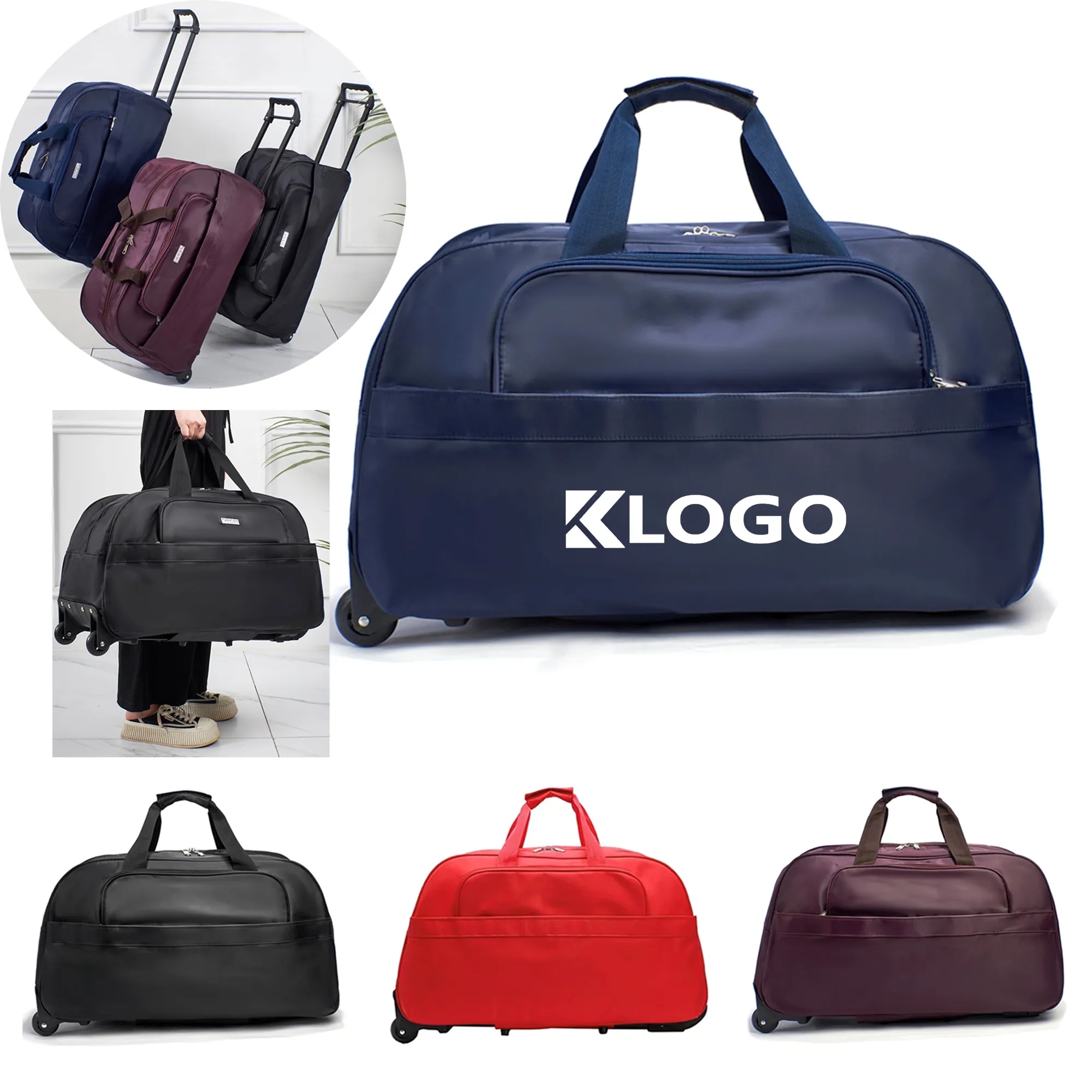 Large Wheeled Rolling Duffel Luggage Bag 7