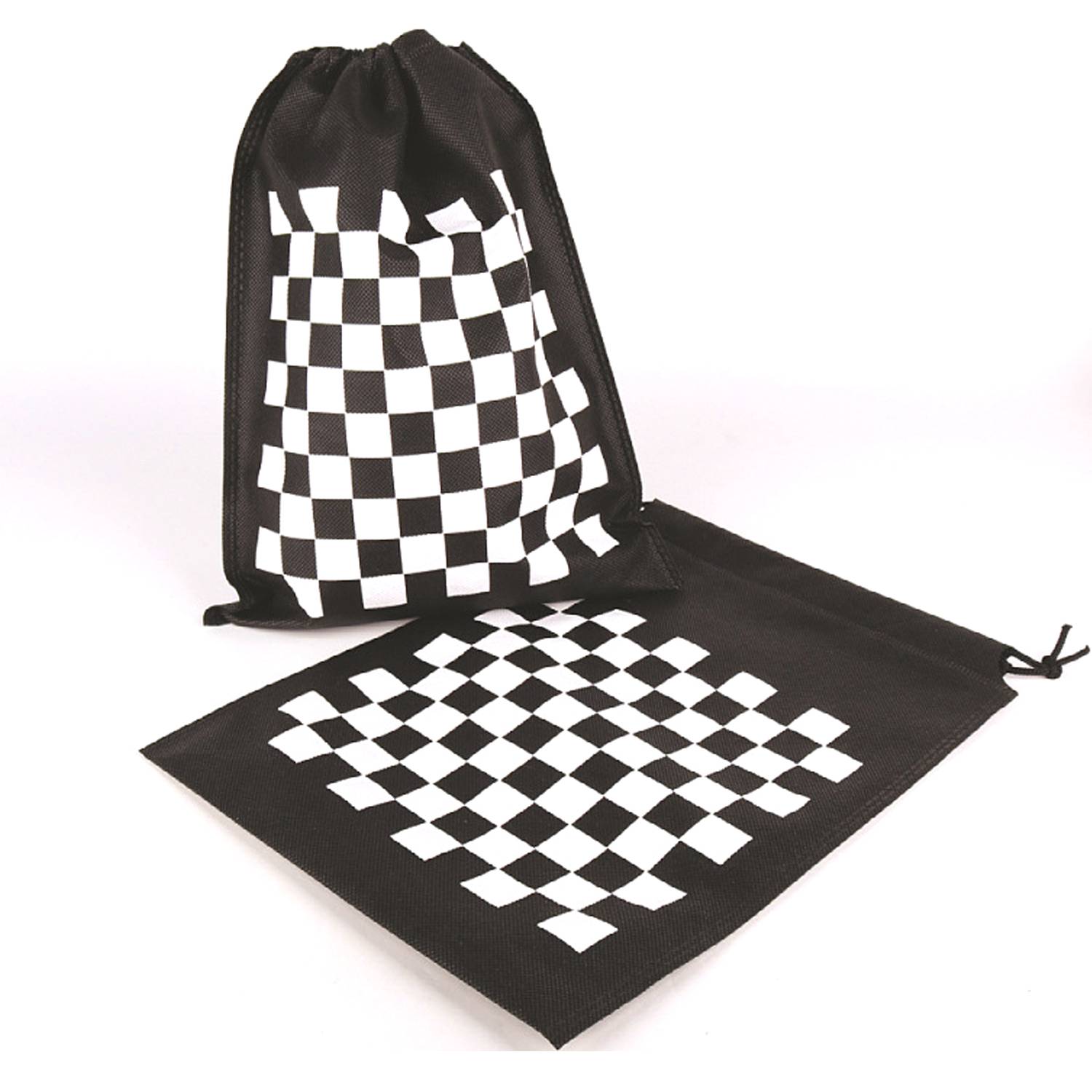Portable Wooden Chess Set w/ Drawstring Pouch 2