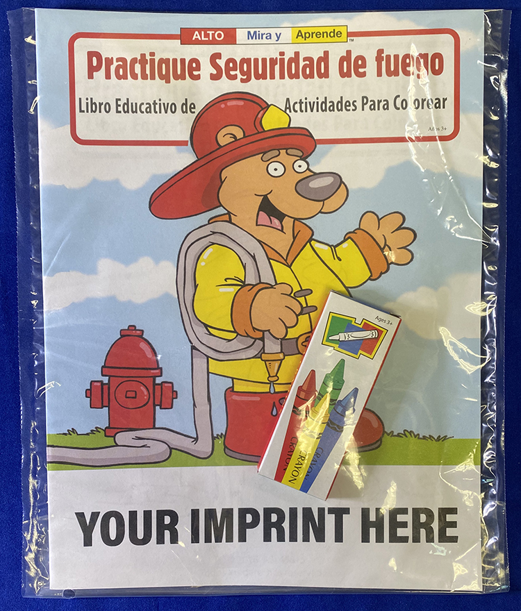 COLORING SET - Practice Fire Safety (Spanish) Coloring Book Fun Pack 3