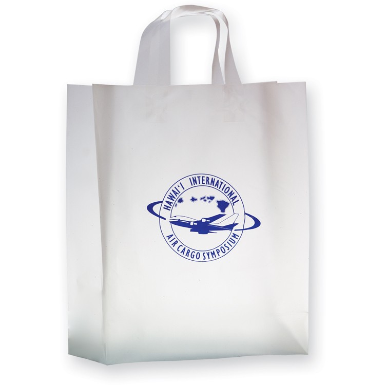 Clear HDPE Frosted Soft Loop Shopper 1