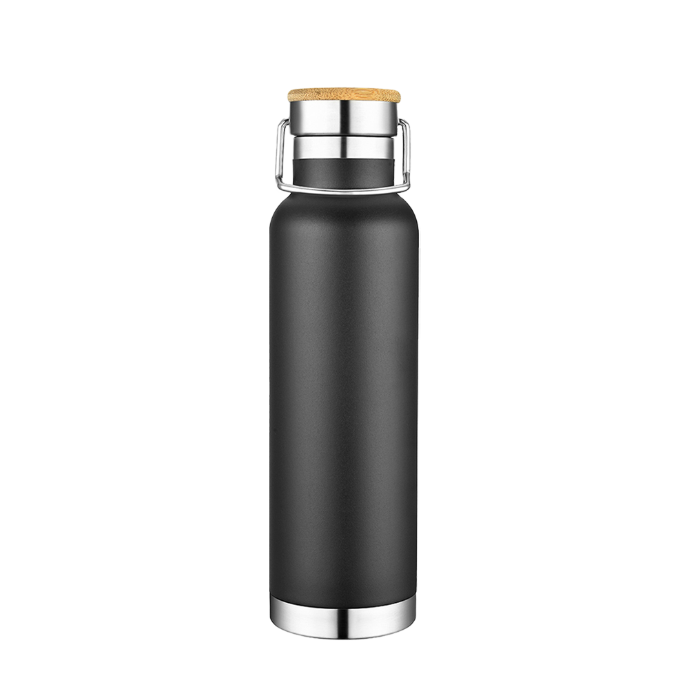Slate 22oz Vacuum Bottle W/ Bamboo Top