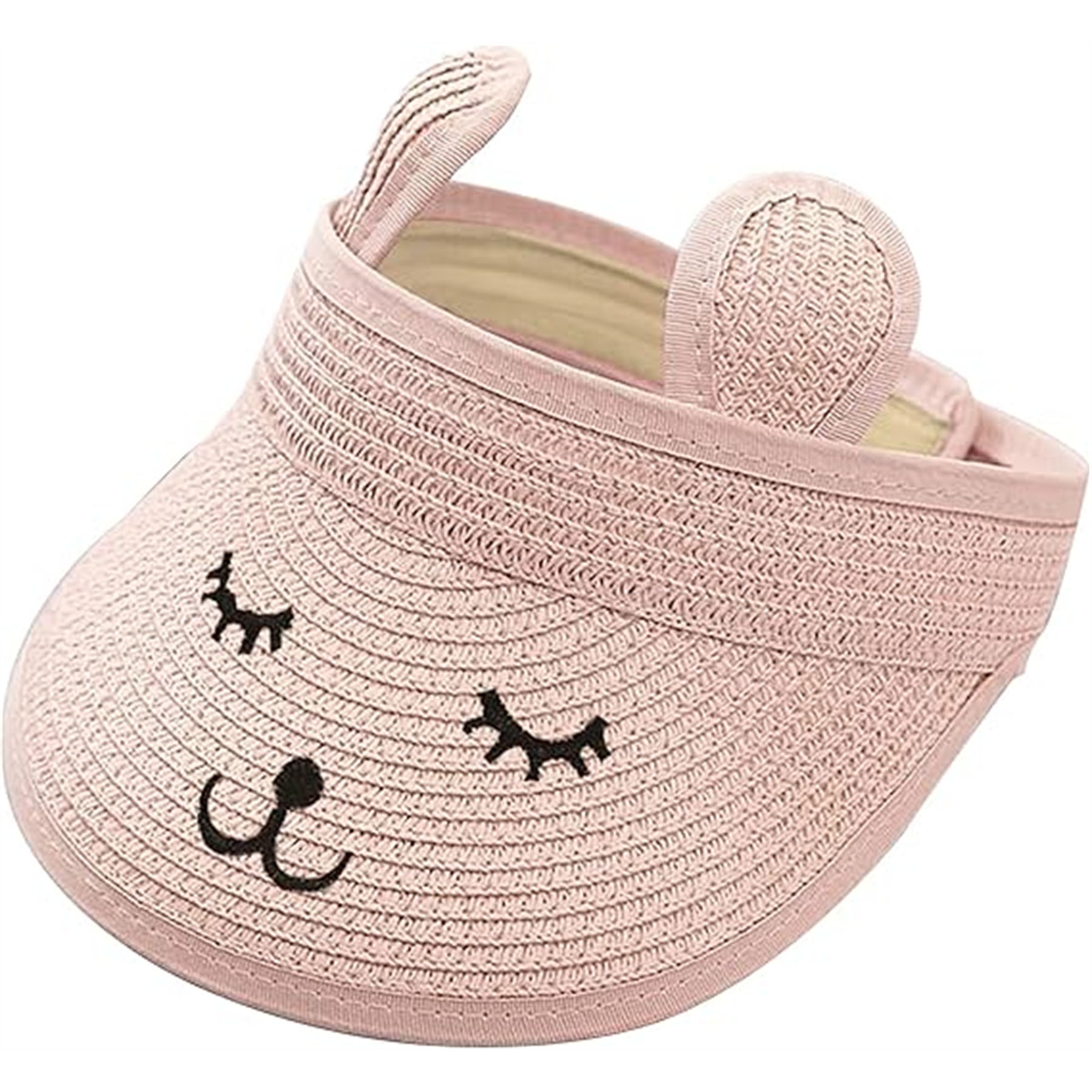 Toddler Wide Brim Cute Bunny Straw Hat 3