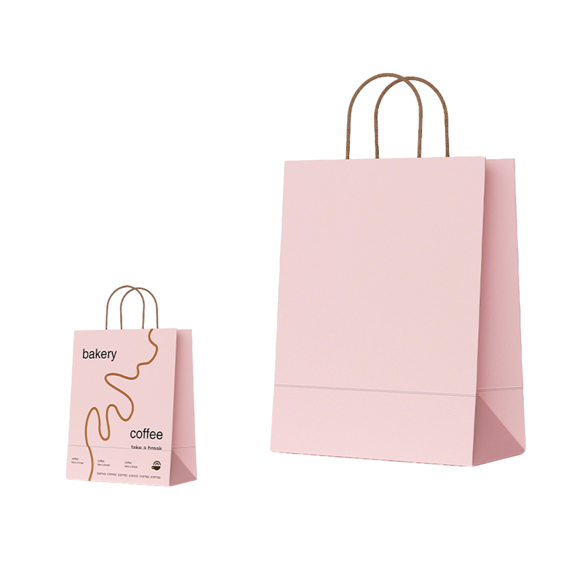 Kraft Paper Shopping Tote With Handle 8.26" x 10.62" 8
