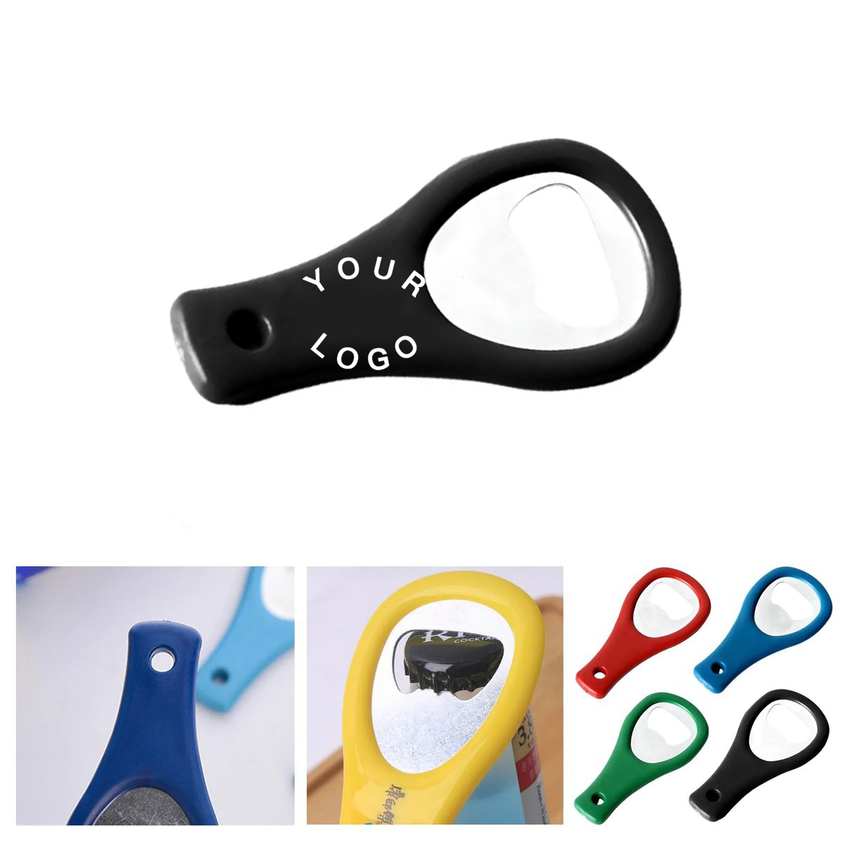 Plastic Metal Bottle Opener with Logo 2