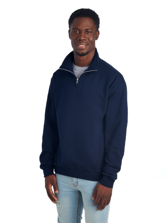 JERZEES NuBlend® Unisex Quarter-Zip Cadet Collar Sweatshirt, custom hoodie or sweatshirt with logo imprint 3